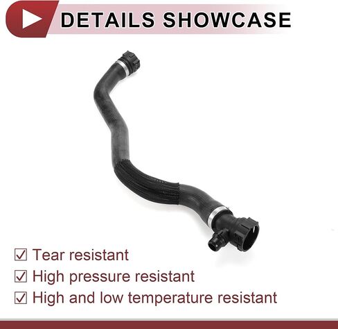 1 Pcs Radiator Coolant Hose for BMW 740i XDrive 3.0L 2017-2019 Upper Heater Hose No.17128602871 Black Rubber in Saudi Arabia
