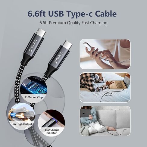 45W USB-C Super Fast Charger, 2 PACK 45 Watt Type C PD/PPS Android Phone Wall Charging Block for Samsung Galaxy S24 Ultra/S24/S24+/S23 Ultra/S23/S23+/S22/S21/S20/Note10,Tab S9/S8 (With 2x 6.6ft Cable) in Saudi Arabia