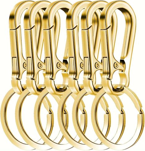 6PCS Durable Metal Keychains - Key Ring and Key Chain Storage Bag - Convenient with Strong Clip and Car Key Hook in Saudi Arabia