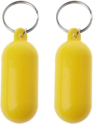 2-Pack Floating Keychains for Water Sports - High-Visibility Yellow Buoyant Key Rings with Durable Design for Boat, Kayak and Surfing Accessories in Saudi Arabia
