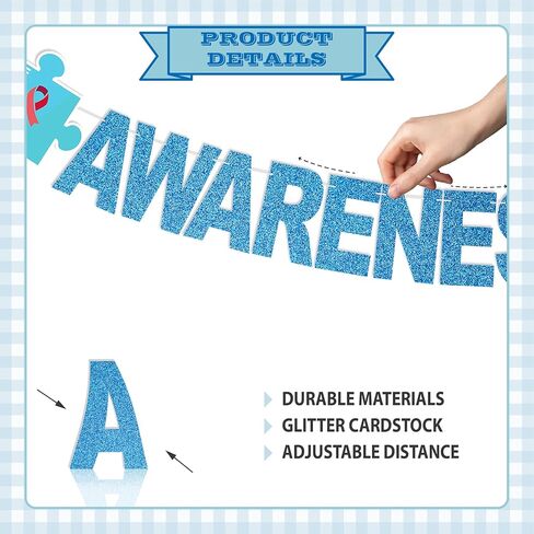 Autism Awareness Month Banner - NO DIY Autism Acceptance Decorations For Autism Awareness April Bulletin Board Decorations in Kuwait