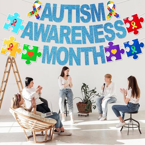 Autism Awareness Month Banner - NO DIY Autism Acceptance Decorations For Autism Awareness April Bulletin Board Decorations in Kuwait