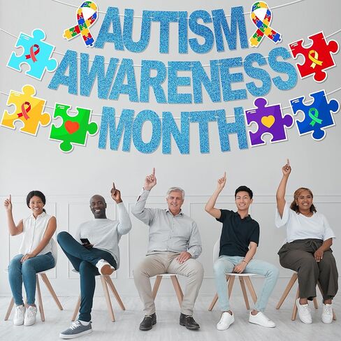 Autism Awareness Month Banner - NO DIY Autism Acceptance Decorations For Autism Awareness April Bulletin Board Decorations in Kuwait