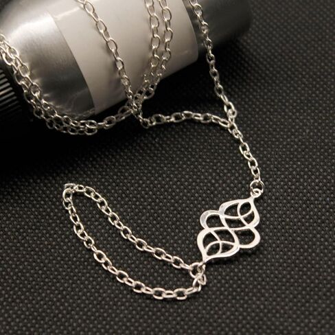 925 Sterling Silver Hand Chain Boho Finger Ring Bracelet for Women Dainty Adjustable Floral Layered Chain Slave Bracelets, Sterling Silver Durable Waterproof Summer Beach Vocation Finger Ring Jewelry in Kuwait