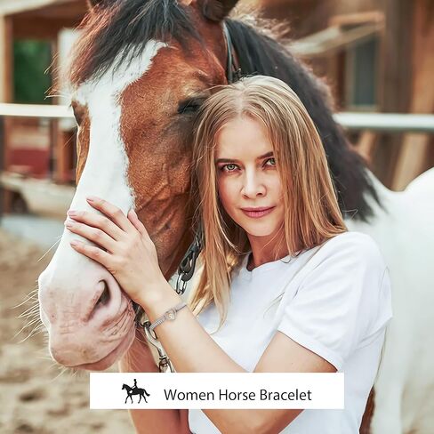 J.Endéar Bracelet Horse Gifts for Women, 925 Sterling Silver Cord Rope Handmade Braided Bracelet Adjustable, Lady Jewelry Luck Gift for Horse Lovers in Kuwait