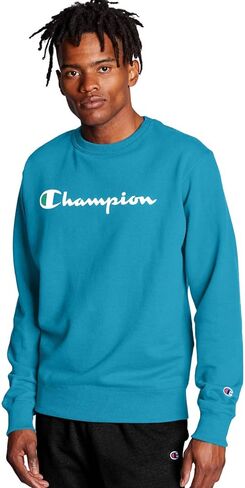 Champion Men's Powerblend Fleece Crew, Script in Saudi Arabia