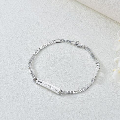 Couple Bracelets Set 925 Sterling Silver Bracelets for Him and Her Relationship Jewelry Gifts for Best Friend in Kuwait