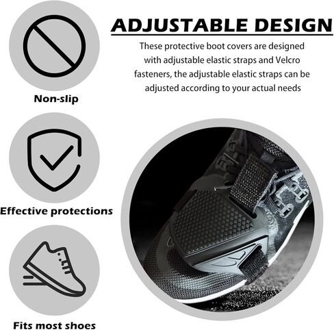 2PCS Motorcycle Shoe Protector,Adjustable Motorcycle Motorbike Shift Pad with Elastic Belt for Protecting Riding Shoe,Anti-Slip Motorcycles Shifter Cover Motorcycles Accessories in Saudi Arabia