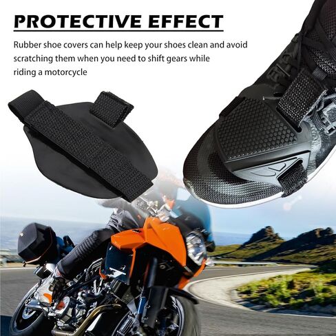 2PCS Motorcycle Shoe Protector,Adjustable Motorcycle Motorbike Shift Pad with Elastic Belt for Protecting Riding Shoe,Anti-Slip Motorcycles Shifter Cover Motorcycles Accessories in Saudi Arabia