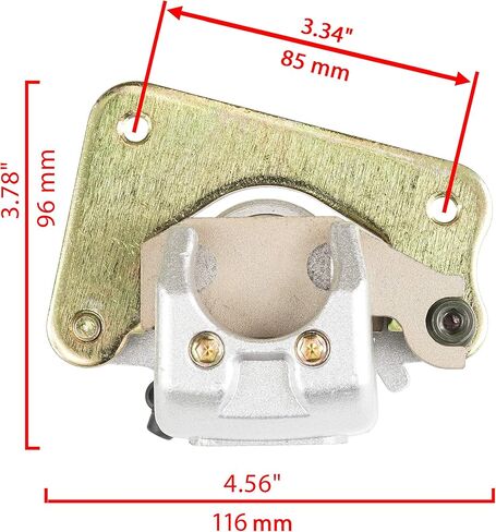 Caltric Rear Brake Caliper with Pads Compatible with Yamaha Kodiak 400 Yfm400 2X4 4X4 2000 2001 2002 in Saudi Arabia
