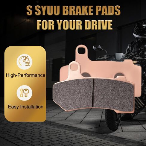 S SYUU Sintered Metal Motorcycle Brake Pads Set - Front - Heat Resistant - Compatible with Suzuki LT-A 500 X 2009-2023 / LT-A 700 King Quad 2005-2007 / LT-A 750 King Quad 2008-2016 FA413F FA414F in Saudi Arabia