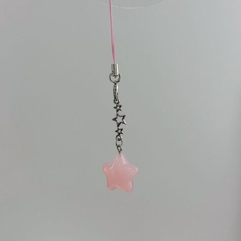 Five-Pointed Star Keychain 12cm – Resin Crystal Beads Tassel Pendant for Bag Decoration and DIY Jewelry Making in Saudi Arabia