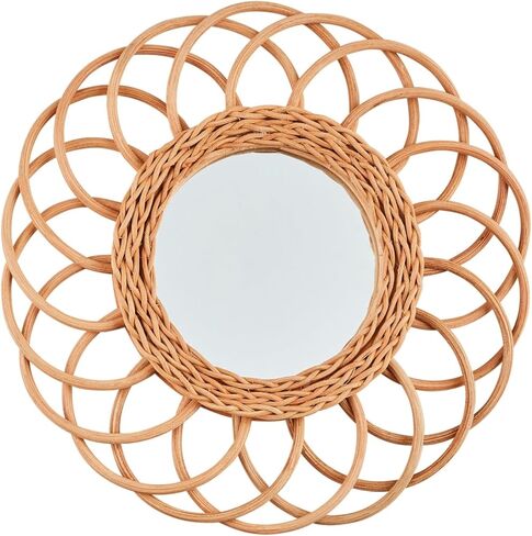Mud Pie Loop Woven Mirror; 12" Dia in Saudi Arabia