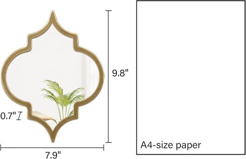 Vintage Oval Small Gold Mirror 8 X 10 Inch, Set of 3 Hanging Scalloped Decorative Metal Mirrors for Wall Decor Living Room Entryway Hallway Bedroom, Unique Metal Wall Art in Saudi Arabia