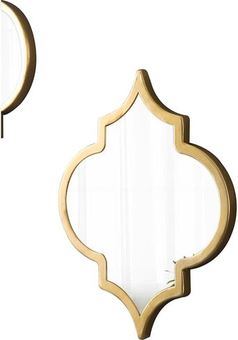 Vintage Oval Small Gold Mirror 8 X 10 Inch, Set of 3 Hanging Scalloped Decorative Metal Mirrors for Wall Decor Living Room Entryway Hallway Bedroom, Unique Metal Wall Art in Saudi Arabia