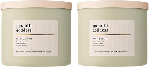 Bath & Body Works 3-Wick Candle, Moonlit Goddess Candle, Strong Throw, Long-Lasting Burn Up to 45 Hours, Exclusively Fragranced Soy Wax Blend, 14.5 oz - 2 Pack in Saudi Arabia