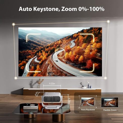 جهاز عرض مزود بتقنية WiFi وبلوتوث، جهاز عرض خارجي مُحدث لعام 2024، جهاز عرض أفلام يدعم 1080P، 12000L in Kuwait