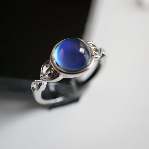 خاتم المزاج | إكسسوار غامض سحري متغير اللون، هدية عاطفية سحرية فريدة من نوعها، حلقة حجرية مزاجية لدرجة حرارة الجسم in Kuwait