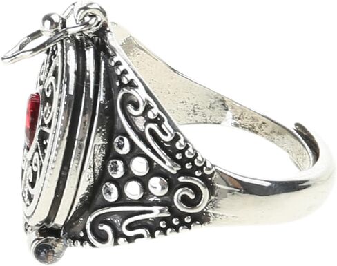 خاتم صندوق Gawu من سبيكة مع حجرة سرية للمجوهرات والأعشاب، مقاس قابل للتعديل، خاتم إصبع قابل للفتح in Kuwait