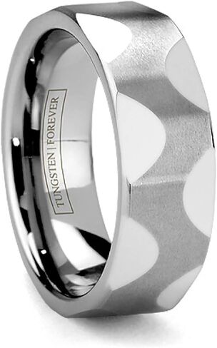 Cobra Faceted Tungsten Wedding Band 8mm in Kuwait
