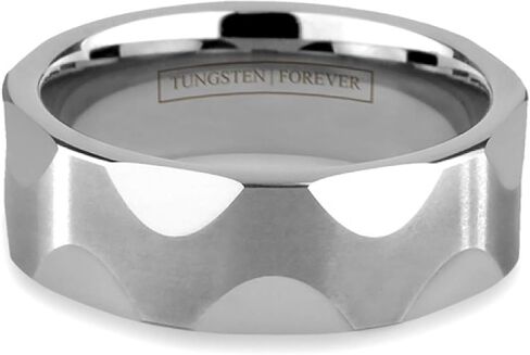 Cobra Faceted Tungsten Wedding Band 8mm in Kuwait