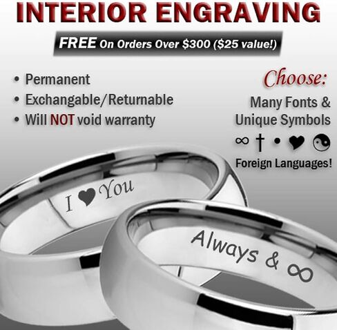 Cobra Faceted Tungsten Wedding Band 8mm in Kuwait