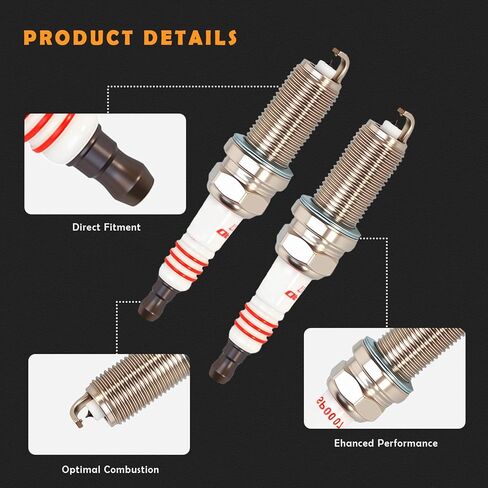 Set of 4 Upgraded Coil Pack and Spark Plugs Compatible with Toyota Prius Echo Yaris Scion XA XB 2001 2002 2003 2004 2005 2006 2007 2008 2009 1.5L L4 Replaces UF316 in Kuwait