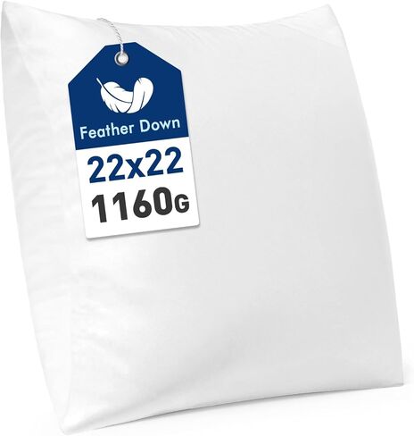 MIULEE Premium Feather and Down 12x20 Throw Pillow Insert Soft Fluffy Throw Pillow Double-Layer Cotton Fabric for Sofa Bed Couch Prevents Feather Leakage in Saudi Arabia