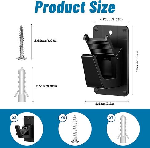 8 قطع لاصقة بدون حفر ستارة قضيب بين قوسين ذاتية اللصق شديدة التحمل 30 رطل حامل نافذة قضيب السنانير للحمام وغرفة النوم والمطبخ وغرفة المعيشة باللون الأسود in Kuwait