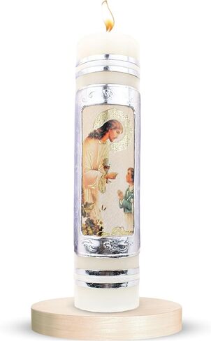 شمعة المناولة الأولى الأصلية التي صنعها حرفيون مكسيكيون في لا فيلا دي غوادالوبي | Vela de Primera comunion para niño o niña | Vela para Primera comunion para niña | مجموعة شموع المناولة الأولى in Kuwait