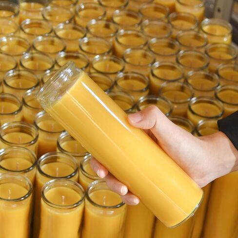 5 Day Beeswax Devotional Prayer Candle - Unscented Vigil Altar Candle for Blessing Memorial&Religious Ceremonies, 90-100 Hours Burning in Saudi Arabia
