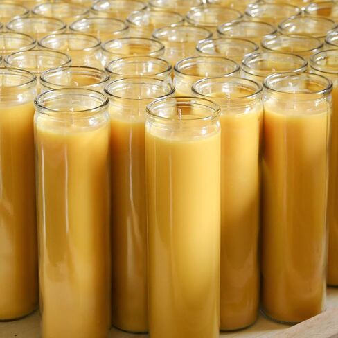 5 Day Beeswax Devotional Prayer Candle - Unscented Vigil Altar Candle for Blessing Memorial&Religious Ceremonies, 90-100 Hours Burning in Saudi Arabia