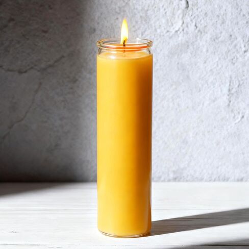 5 Day Beeswax Devotional Prayer Candle - Unscented Vigil Altar Candle for Blessing Memorial&Religious Ceremonies, 90-100 Hours Burning in Saudi Arabia