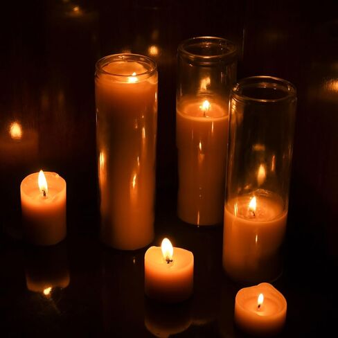 5 Day Beeswax Devotional Prayer Candle - Unscented Vigil Altar Candle for Blessing Memorial&Religious Ceremonies, 90-100 Hours Burning in Saudi Arabia