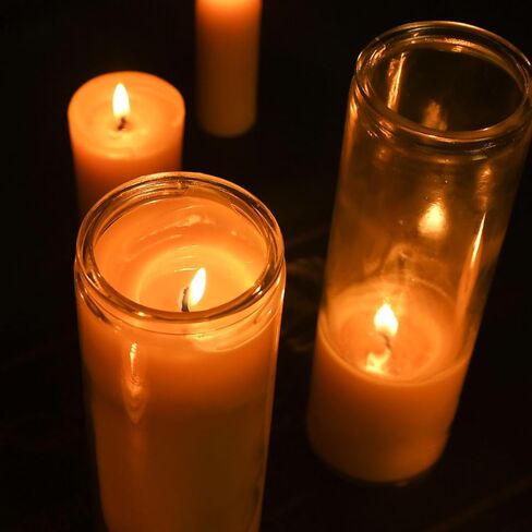5 Day Beeswax Devotional Prayer Candle - Unscented Vigil Altar Candle for Blessing Memorial&Religious Ceremonies, 90-100 Hours Burning in Saudi Arabia