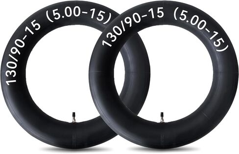 2 Pack 130/90-15 Inner Tube 5.00-15 5.10-15 Motorcycle Tire Tubes 500-15 510-15 Heavy Duty with Straight Valve Stem in Kuwait