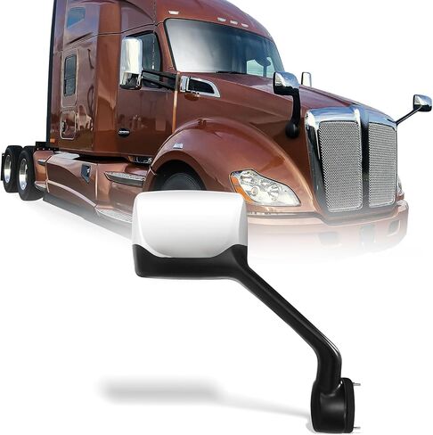 Chrome Hood Mirror for Kenworth T680 Peterbilt 579 587，Side Rear Hood Mirrors Assembly for Kenworth Peterbilt Semi Trucks Accessories Passenger (Right Side) in Saudi Arabia