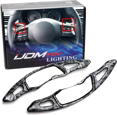 iJDMTOY نسيج قطني طويل من ألياف الكربون نمط نمط أكبر ملحقات محول مجداف متوافقة مع Subaru BRZ Impreza WRX Legacy XV Crosstrek، Scion FR-S in Kuwait