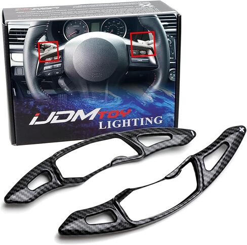 iJDMTOY نسيج قطني طويل من ألياف الكربون نمط نمط أكبر ملحقات محول مجداف متوافقة مع Subaru BRZ Impreza WRX Legacy XV Crosstrek، Scion FR-S in Saudi Arabia