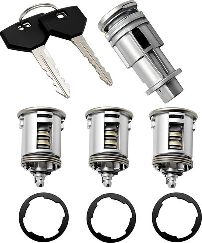 5003843AA Ignition Starter Switch Door Lock Cylinder Set withTwo Keys Fit for Jeep Wrangler TJ 2002 2003 2004 2005 2006 Ignition Key Switch Lock Cylinder Replace 5003843AB 68001713AA 4864651 ﻿ in Kuwait