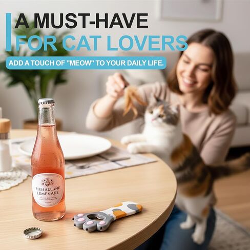 لطيف القط مخلب فتاحة زجاجات المغناطيس، مغناطيس الثلاجة سيليكون فتاحة زجاجات معدنية للبيرة فحم الكوك نادل المطبخ برواري المعادن الجدة لطيف شكل متعة، فريدة من نوعها أفكار هدايا البيرة عيد ميلاد (رمادي) in Kuwait