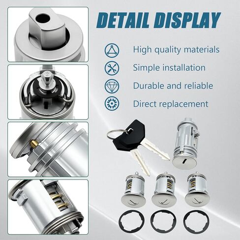 5003843AA Ignition Starter Switch Door Lock Cylinder Set withTwo Keys Fit for Jeep Wrangler TJ 2002 2003 2004 2005 2006 Ignition Key Switch Lock Cylinder Replace 5003843AB 68001713AA 4864651 ﻿ in Kuwait