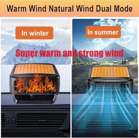 Portable Heater for Car,12V Heater for Car 200W Fast Heating Defroster Windshield Car Heater That Plugs into Cigarette Lighter for Car in Kuwait