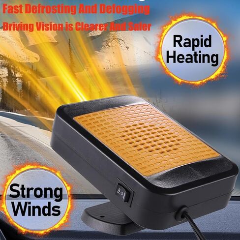 Portable Heater for Car,12V Heater for Car 200W Fast Heating Defroster Windshield Car Heater That Plugs into Cigarette Lighter for Car in Kuwait