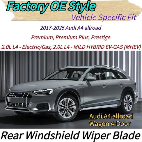 Rear Wiper Blade for Audi A4 allroad 2017-2025 2024 2023 2022 2021 2020 2019 2018 Wagon | Exact Fit Premium Plus Prestige Models | Rear Back Windshield Wiper Blade Replacement in Saudi Arabia