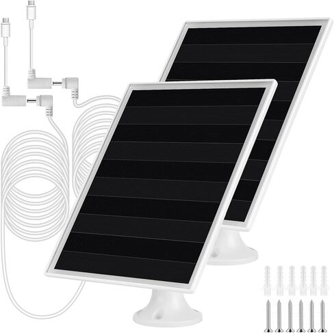 6W Solar Panel for Ring Camera, Solar Panel with Ring Stick Up Cam & USB-C Port for Ring Stick Up Cam & Spotlight Cam Series, IP66 Waterproof, 360° Adjustable Security Mount, 1PC in Saudi Arabia