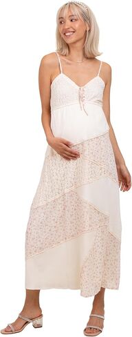 PinkBlush Floral Sweetheart Neck Maternity Midi Dress in Kuwait