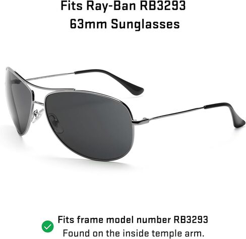 عدسات بديلة Revant لنظارات Ray-Ban RB3293 مقاس 63 مم - رمادي أخضر مستقطب in Saudi Arabia