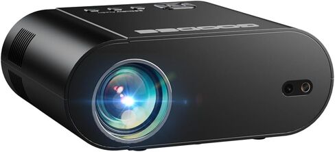 [تلفزيون جوجل/التحكم الصوتي] جهاز عرض ذكي GooDee 4K UHD مع واي فاي وبلوتوث، جهاز عرض أفلام محمول يمكن استخدامه على برايم فيديو، يوتيوب مدمج، مسرح منزلي دولبي ساوند للداخلية/الخارجية in Kuwait