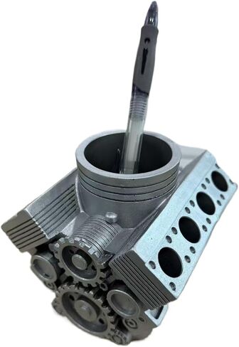 1pc V8 Engine Model Car Pen Holder | Automotive Desk Organizer | Distinctive Presents for Car Enthusiasts & Engineers (8-Slot) in Kuwait
